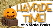 Fall is the perfect time for a hayride, at 6 beautiful locations! Click here for the full schedule.