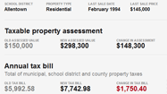 <b>DATABASE: Look up the new property values and tax bills</b>