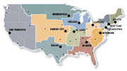 Map of the Federal Reserve System