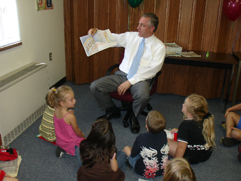 Rep. Murphy reads to children at Cornerstone Care in Burgettstown as part of the Reach Out and Read program.The program educates parents on the importance of reading to their children and provides books and literacy couseling through local health centers.