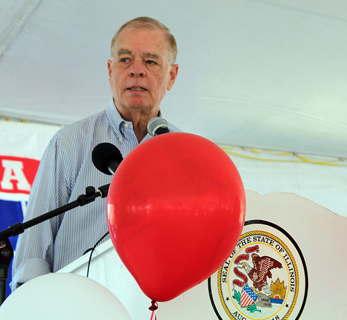 Former Secretary John Block was guest speaker for the USDA 150 celebration.