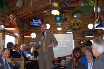 Congressman Olson at the reopening of Seabrook's local favorite, Tookies burger spot