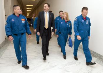 Congressman Olson with the STS-130 Crew