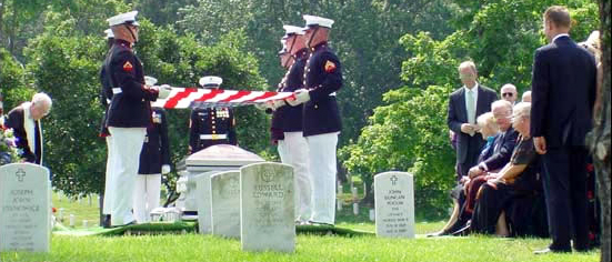 Burial at Arlington National Cemetery