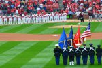 Fort Leonard Wood Soldiers, color guard featured in Game 3 of NLCS