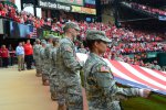 Fort Leonard Wood Soldiers, color guard featured in Game 3 of NLCS