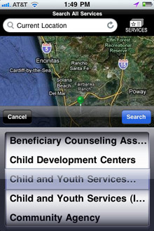 Looking for different types of Services - One Source iPhone application screenshot