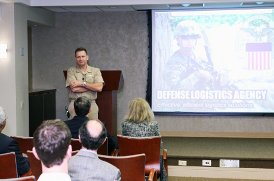 Front page image for: DLA director participates in Distinguished Speakers Program