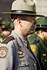 CBP Air and Marine agent at a memorial service honoring fallen agents and officers of CBP.