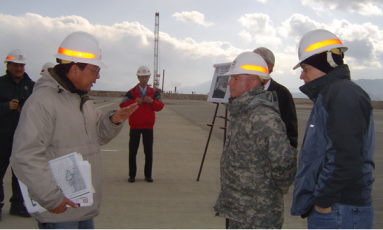 A project briefing at the Iawakuni airstrip in Japan