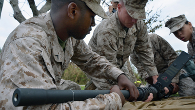 Marines with Marine Air Support Squadron 2, Marine Air Control Group 18, 1st Marine Aircraft Wing, III Marine Expeditionary Force, conducted a small-unit leadership course at Marine Corps Air Station Futenma Oct. 12.