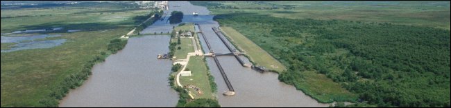 Aerial view of Leland Bowman Lock.