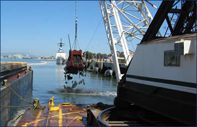 Dredge removes sediment