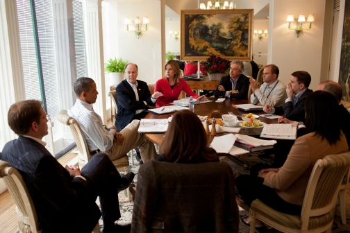 President Barack Obama Meets With Senior Staff