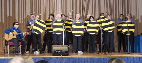 Class of 2010 graduates sing a sweet tune welcoming our “new-bees” as Executive Master Gardeners