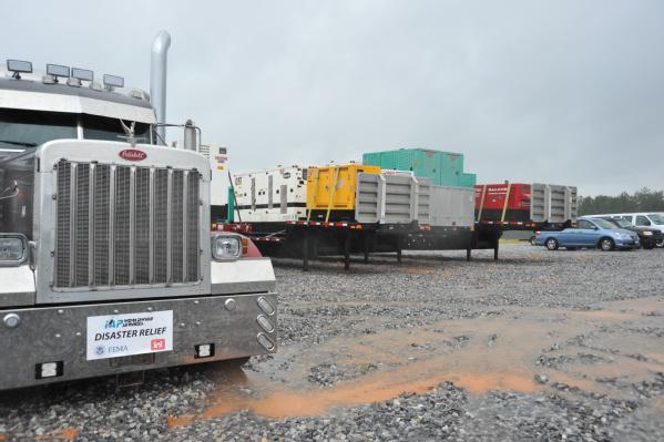 Hattiesburg, Miss., Aug. 29, 2012 -- FEMA has diesel generators staged at Camp Shelby, Mississippi ready to support any state and local governments that may need them due to impacts from Hurricane Isaac