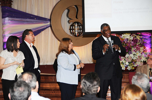 FNS Southeast Regional Administrator Donald Arnette speaks with over 200 Hispanic ministers in Miami about the Summer Food Service Program and the Supplemental Nutrition Assistance Program on March 8, 2011, to improve program access through faith-based community partners (USDA photo by Debbie Smoot).