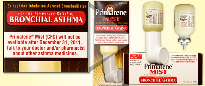 Primatene Mist With Chlorofluorocarbons No Longer Available After Dec. 31, 2011 - (FEATURE 2)