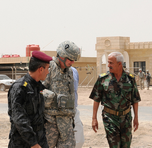 Major General Eddy Spurgin conducts key leader engagements with Iraqi military senior leaders in southern Iraq.