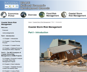 IWR Publishes Web-Based Coastal Storm Risk Management NED Manual