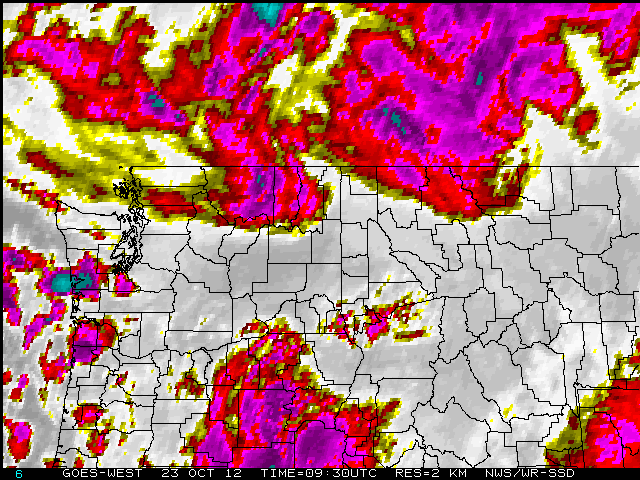 Regional Infrared Satellite Image - Click to enlarge