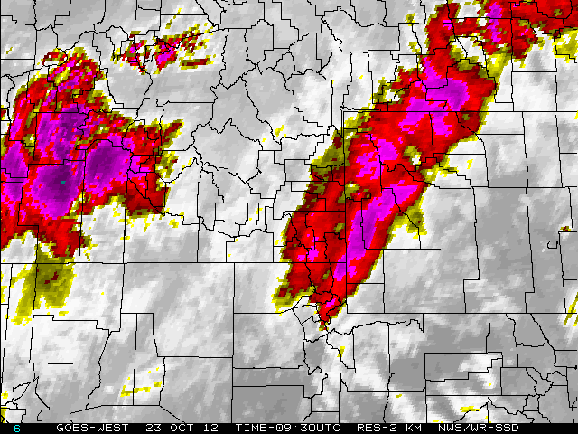 Regional Infrared Satellite Image - Click to enlarge
