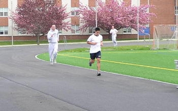 Students running