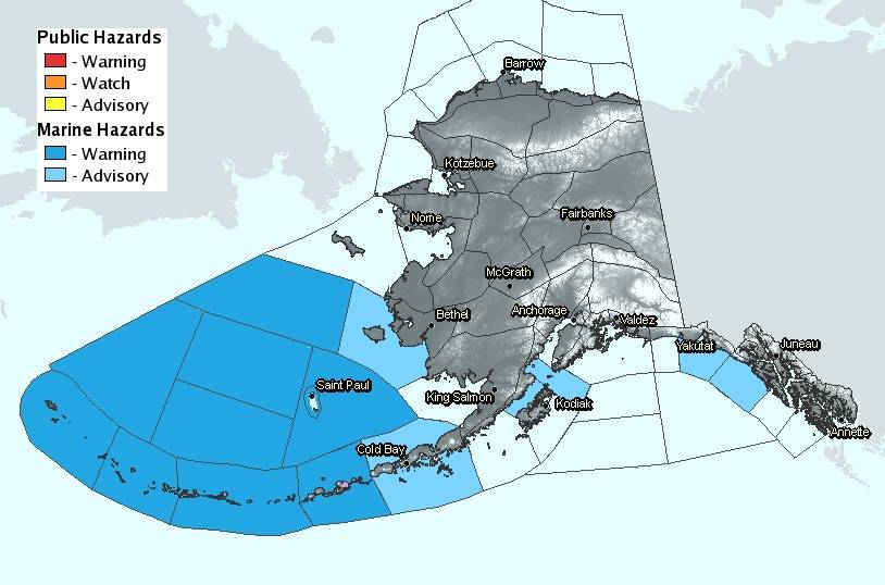 Alaska Weather Hazards Map