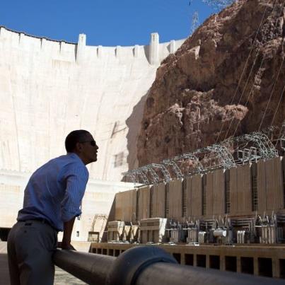 Photo: Photo of the day: President Barack Obama views the Hoover Dam during a stop at the 1,900-foot long structure which spans the Colorado River at the Arizona-Nevada border, Oct. 2, 2012. (Official White House Photo by Pete Souza)

More pics at http://wh.gov/photos