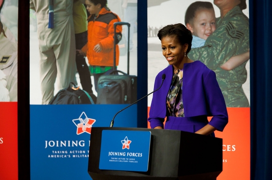 First Lady Michelle Obama announces new FMLA rules proposed to help caregivers of service members and veterans