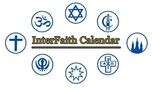 Graphic of Eight Faith Icons and Link to InterFaith Calendar