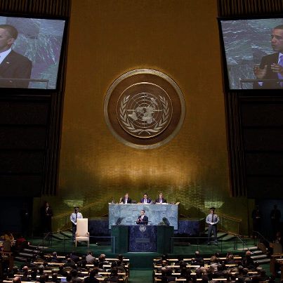 Photo: "The founding values of the United Nations remind us that countries can resolve their differences peacefully, and that all people deserve the chance to seek their own destiny, free from fear and empowered with their most fundamental rights." -President Obama on United Nations Day: http://on.wh.gov/uIsBCY