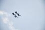 Blue Angels 1, 2, 3 and 4 fly in formation over Baltimore Harbor off of historic Fort McHenry, where 16.500 people were among the crowd of 75,000 people who watched the show during the city’s Star Spangled Sailabration,