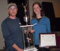 White River Partnership Executive Director Mary Russ and Protect Manager Greg Russ accept the award in Rochester, Vt. Credit: Ron Rhodes / USFWS 