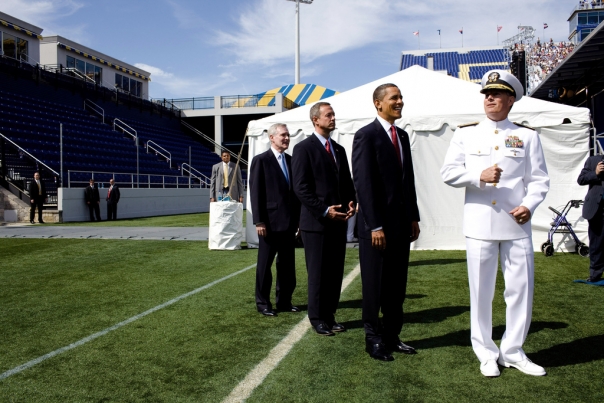 President Obama and Governor O'Malley at Naval Academy