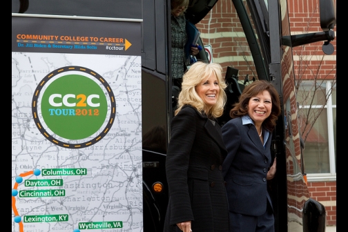 Dr. Jill Biden and Secretary of Labor Hilda L. Solis Kick Off the Community College to Career (CC2C) Tour