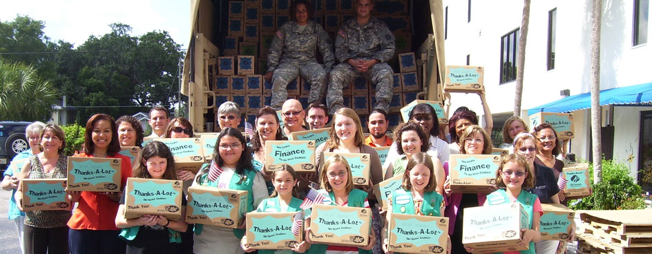 Girl Scouts donate cookies to Florida National Guard