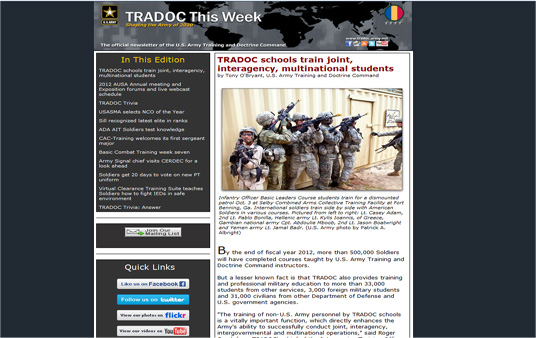 TRADOC This Week - Oct. 11, 2012