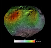 Image obtained of the giant asteroid Vesta as it was departing