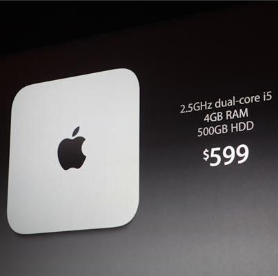 Photo: Apple introduced new Mac Minis with a 2.5GHz Core i5 model starting at $599 and a server version for $999. Check out our First Take: http://cnet.co/S1bWPh