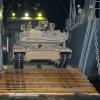 Driving an Abrams onto the deck of the USAV Five Forks [Image 2 of 5]