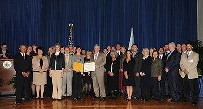 Photo: "Partners in Conservation" recognition awarded to the partners involved in the Colorado River Basin Water Supply and Demand Study (Study), which includes federal, state, Native American Tribes and communities, conservation and recreation organizations, and others for their efforts to ensure the sustainability of the Colorado River system. http://on.doi.gov/T5y2QH