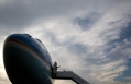 President Obama Boards Air Force One at Dayton International Airport