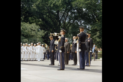 John F. Kennedy at Arlington National Cemetary