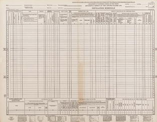 A 1940 Census form.