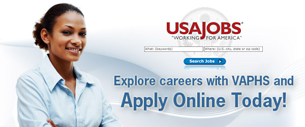 An African-American female and the USA Jobs logo.