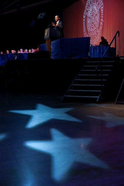 President Barack Obama delivers remarks to the American Legion 93rd Annual Conference