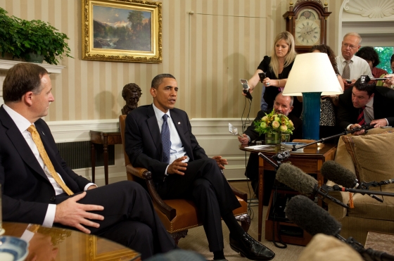 President Barack Obama and Prime Minister John Key of New Zealand 