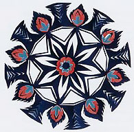 Circular flower papercut