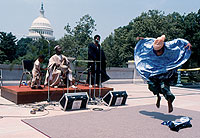 Senegalese dancer and drummers